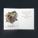 Skateboard Red Skull  Granddaughter birthday card<br><div class="desc">Skateboard Pink Skull birthday card 

sweet pink skull grand daughter personalised baby card for a girl.  Click the "Customise it!" button to change the text size,  text colour,  font style and more!</div>