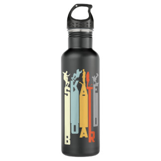 Skateboard Retro Vintage Skateboard Lover Gifts 36 710 Ml Water Bottle