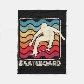Skateboard Retro Vintage Skateboarding Skateboarde Fleece Blanket