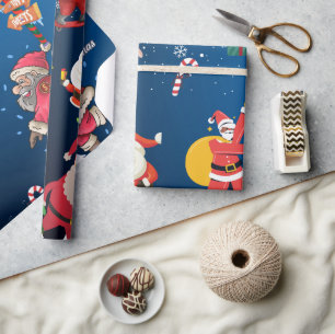 Skateboard Santa  Wrapping Paper
