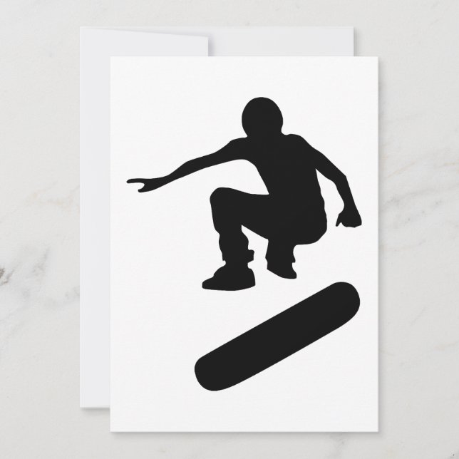 skateboard silhouette invitation (Front)