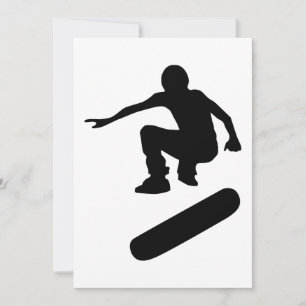 skateboard silhouette invitation