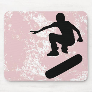 skateboard. silhouettes. mouse mat