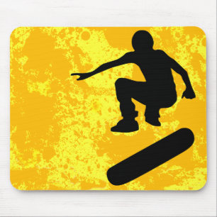 skateboard. silhouettes. mouse mat