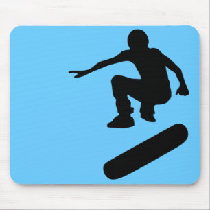 skateboard. silhouettes. mouse mat