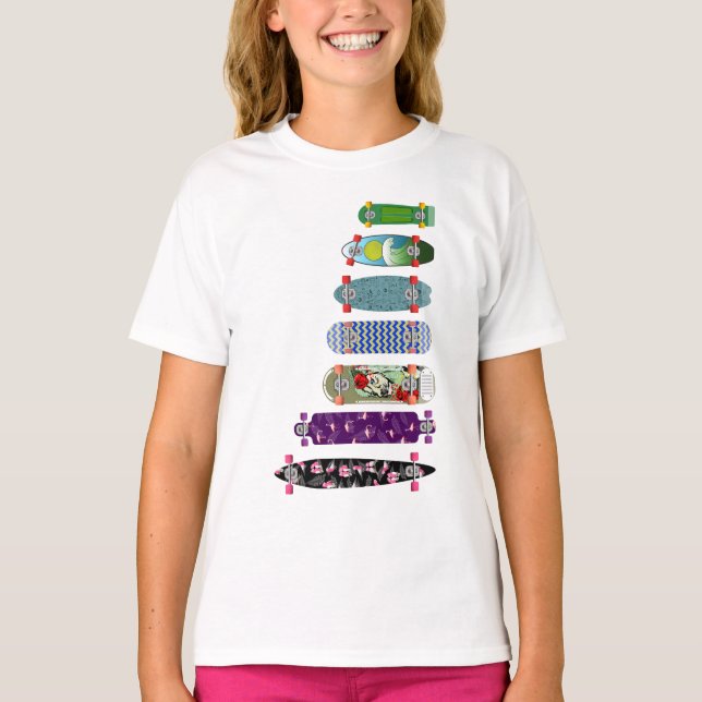 Skateboard Size Comparison T-Shirt (Front)