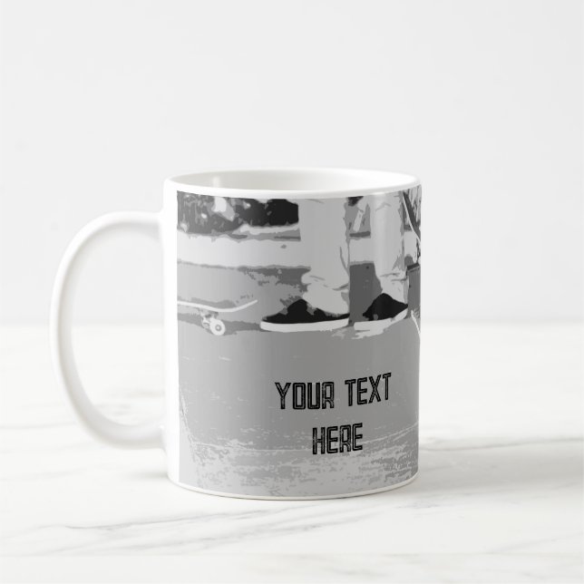 skateboard skate park graffiti gift custom  coffee mug (Left)