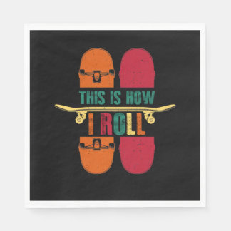 Skateboard Skateboarder Gift Funny Napkin