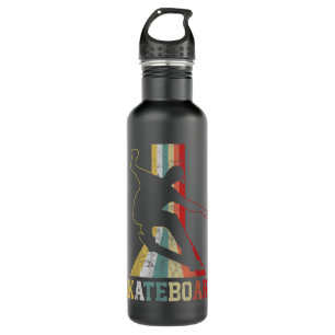 Skateboard Skateboarder Skateboarding Retro Vintag 710 Ml Water Bottle