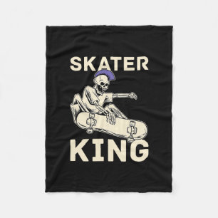 Skateboard Skateboarder - Skateboarding Skate King Fleece Blanket