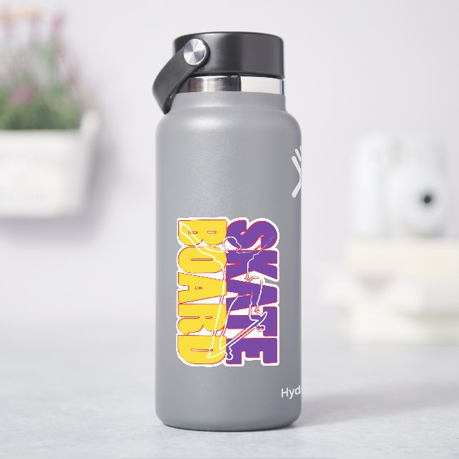 Skateboard Skateboarding 4" Kiss Cut Vinyl Sticker (HydroFlask)