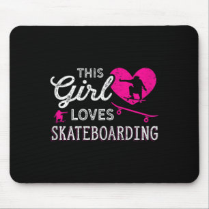 Skateboard Skater Girl Vintage - Skateboarding Wom Mouse Mat