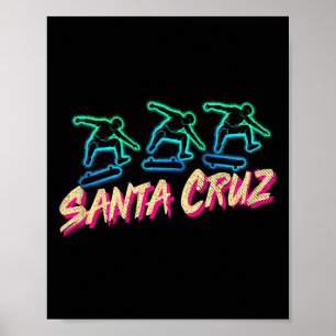 Skateboard Skater Santan Cruz Skateboarding Kids M Poster