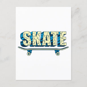 Skateboard Skater Skate Skateboarder Skateboarding Postcard