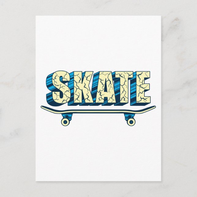 Skateboard Skater Skate Skateboarder Skateboarding Postcard (Front)