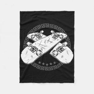 Skateboard Skater Skateboarder Skateboarding Longb Fleece Blanket