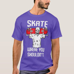 Skateboard Skater Skateboarding Men Women Skeleton T-Shirt