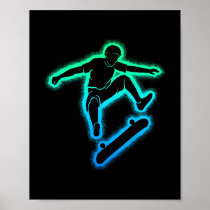Skateboard Skater Skateboarding Skateboarder Kids Poster