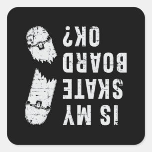Skateboard Skater Skating Skate Skateboarding Gift Square Sticker