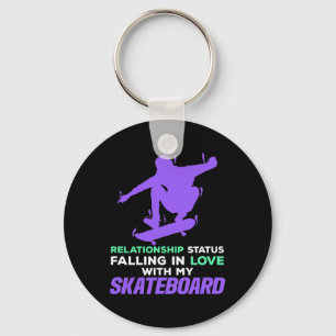 Skateboard Skating Skateboarding Skater Complicate Key Ring
