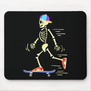 Skateboard Skeleton Skateboarding Mouse Mat