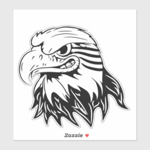 Skateboard Smiling Bald Eagle
