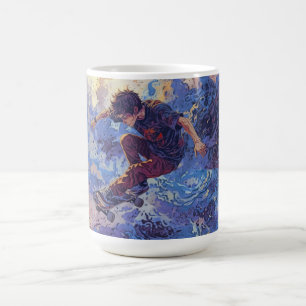 Skateboard Surfing - Skateboarder Design Coffee Mug