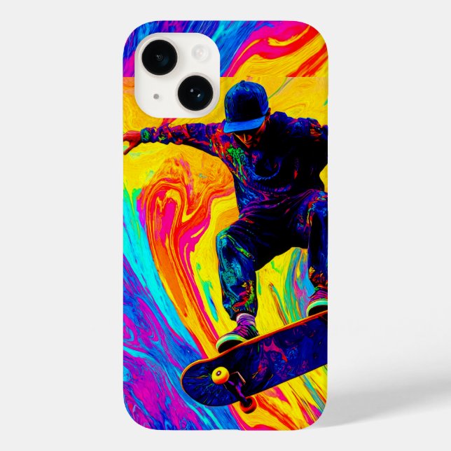 Skateboard Through Colours Case-Mate iPhone Case (Back)