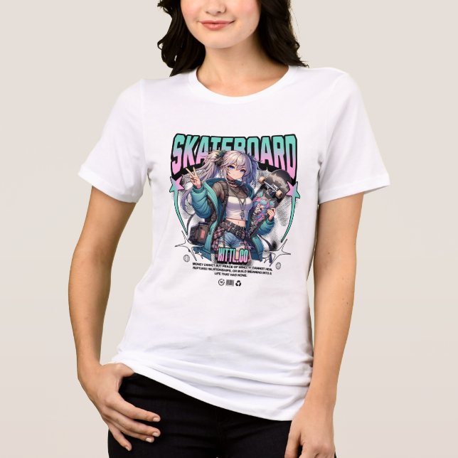 Skateboard Tri-Blend Shirt (Front)