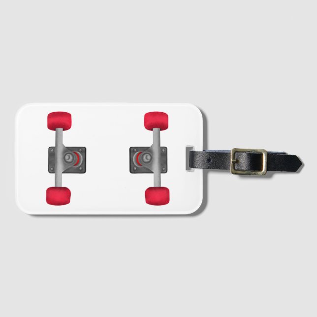 Skateboard Trucks and Wheels Luggage Tag (Front Horizontal)