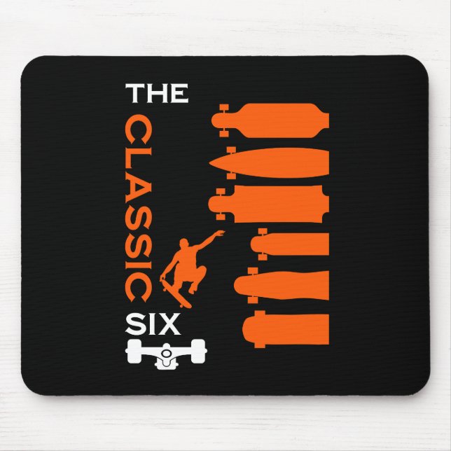 Skateboard Types Mouse Mat (Front)