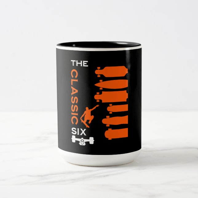 Skateboard Types Two-Tone Coffee Mug (Center)