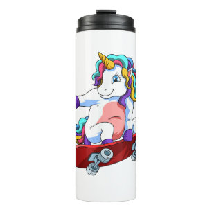 Skateboard Unicorn Lover Skateboarder Skateboardin Thermal Tumbler