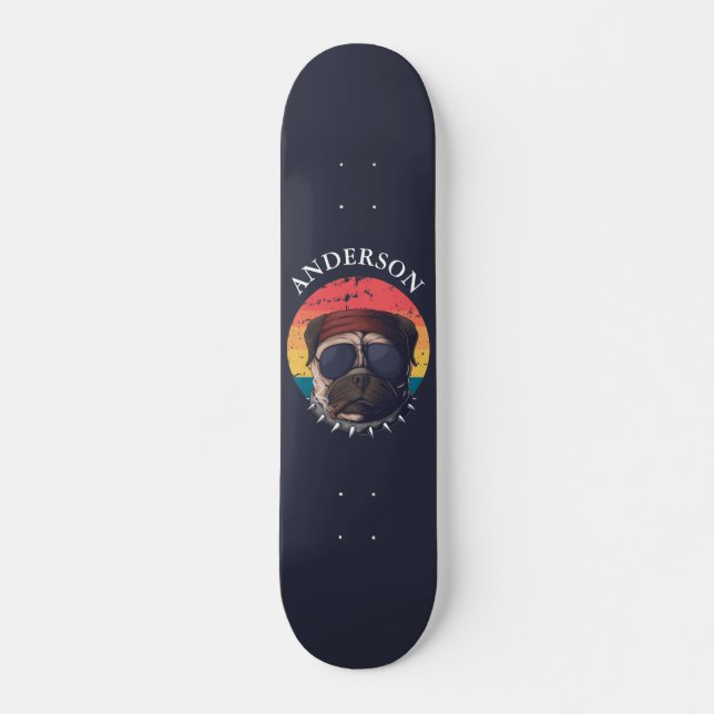Skateboard Urban Warrior Sunset Pug  (Front)