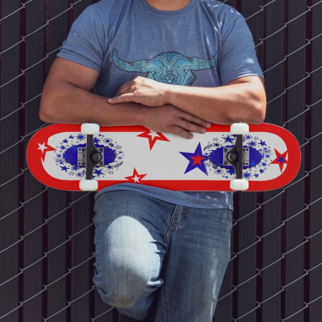 Skateboard usa red white blue  (Outdoor 3)