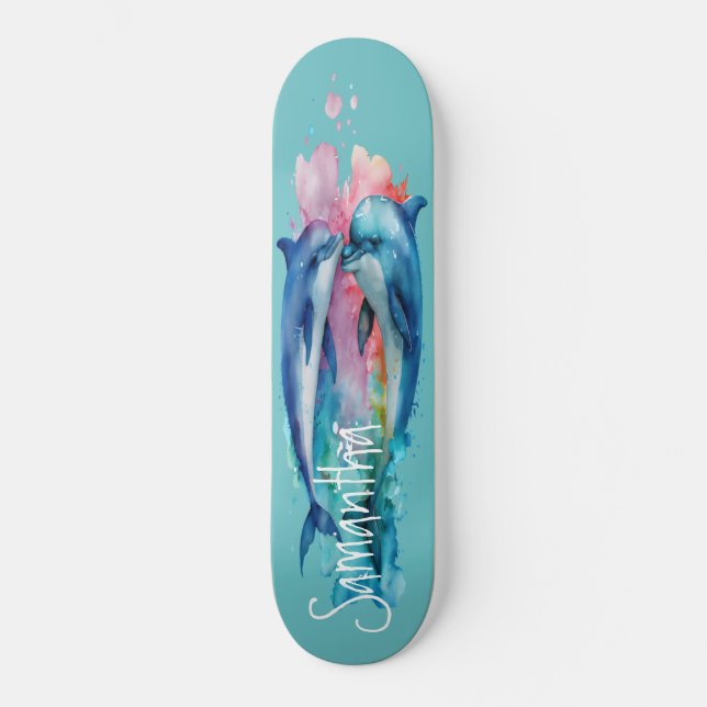 Skateboard Valentine Dolphin Couple (Front)