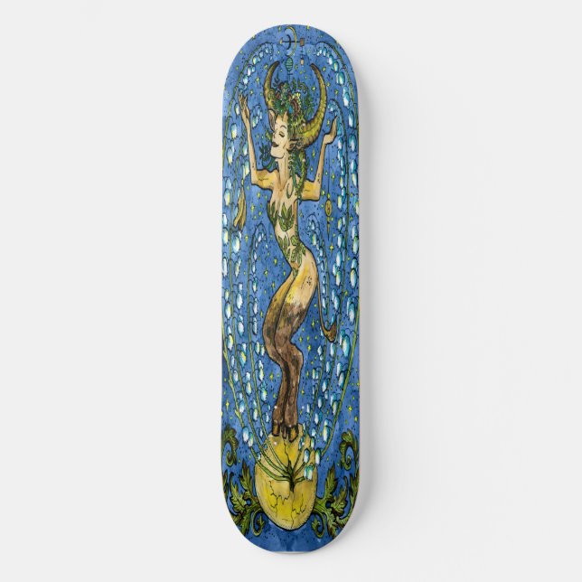 skateboard Vintage Elegant  Blue lady  (Front)