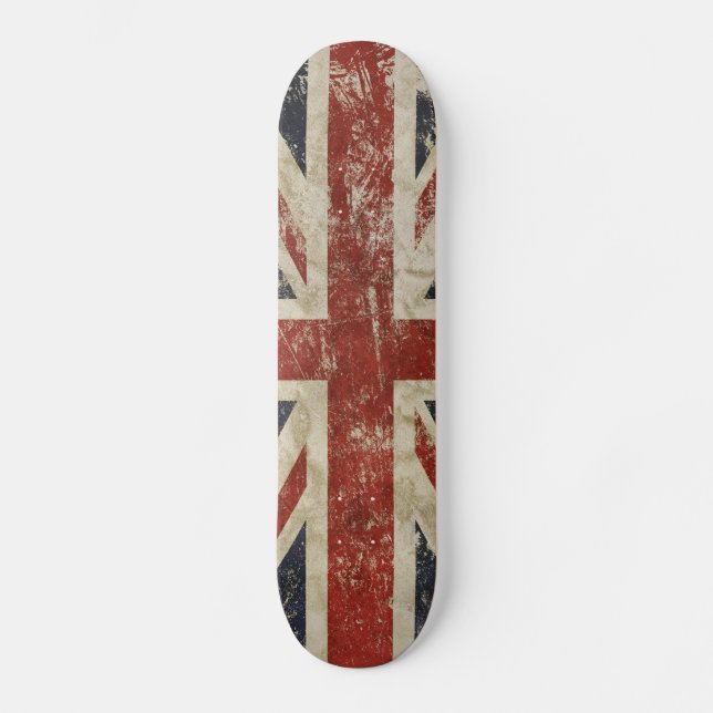 Skateboard - Vintage Faded Union Jack Flag (Front)