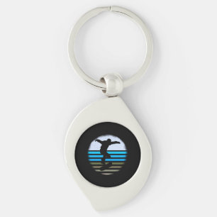 Skateboard Vintage Retro Key Ring