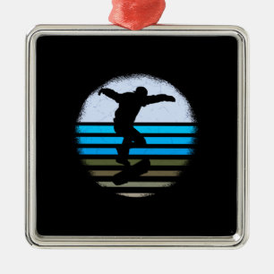 Skateboard Vintage Retro Metal Tree Decoration