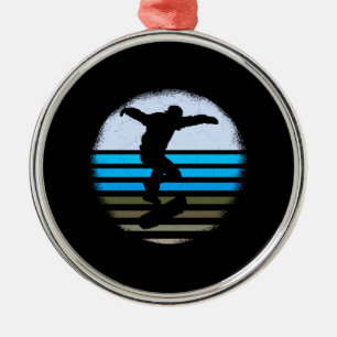 Skateboard Vintage Retro Metal Tree Decoration
