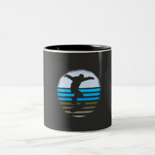 Skateboard Vintage Retro Two-Tone Coffee Mug