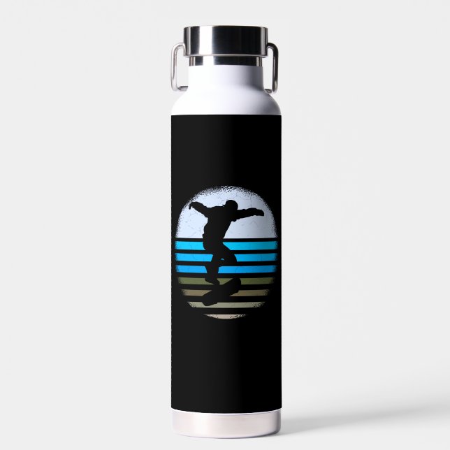Skateboard Vintage Retro Water Bottle (Front)