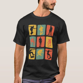 Skateboard Vintage Skater Skating Skateboarding Re T-Shirt