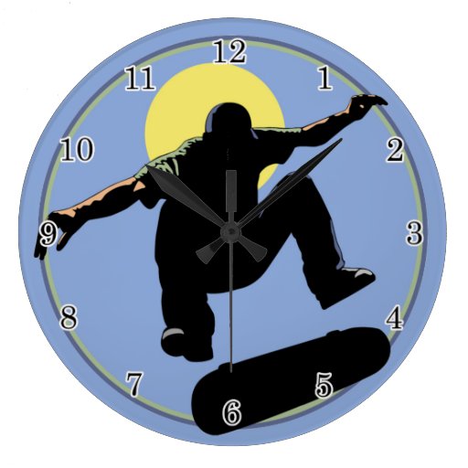 Image of Skateboard Wall Clock
