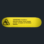 Skateboard warning label with pictogram<br><div class="desc">This is the next addition to the WARNING label series.</div>