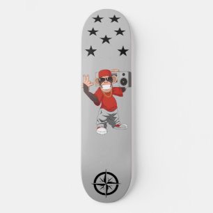 Skateboard With a creative and beautiful monkey