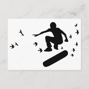 skateboard with birds invitation