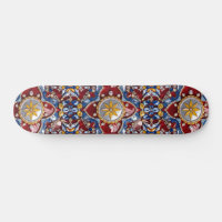 Skateboard with Colombian Colours Design