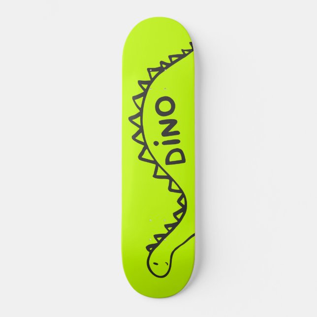 Skateboard with dinosaurs. (Front)